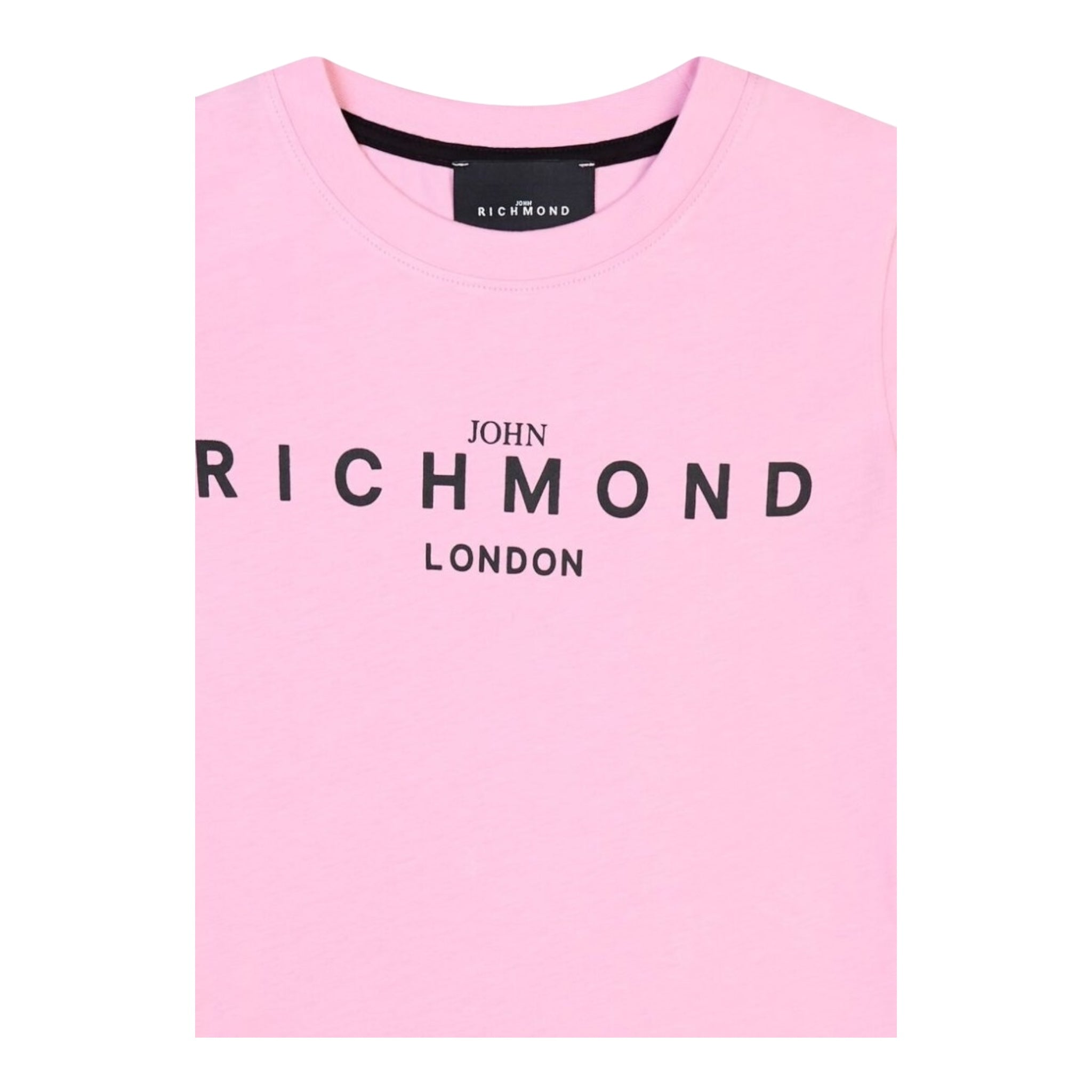 John Richmond T-Shirt Girocollo Tinta Unita con Stampa per Bambina RGP25002TS ROSA JOHN RICHMOND 