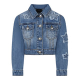 John Richmond Giubbino In Denim Tinta Unita per Bambina RGP25124GB AZZURRO JOHN RICHMOND 