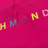 John Richmond T-Shirt Modello Crop Tinta Unita con Stampa per Bambina RGP26008TO FUXIA JOHN RICHMOND 