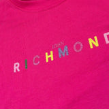 John Richmond T-Shirt Girocollo Tinta Unita con Logo per Bambina RGP26024TS FUXIA JOHN RICHMOND 