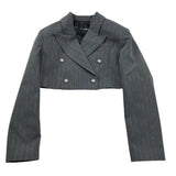 John Richmond Giacca Modello Crop Tinta Unita Doppiopetto per Bambina RGP26036GC GRIGIO JOHN RICHMOND 