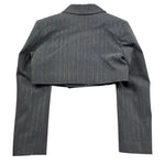 John Richmond Giacca Modello Crop Tinta Unita Doppiopetto per Bambina RGP26036GC GRIGIO JOHN RICHMOND 