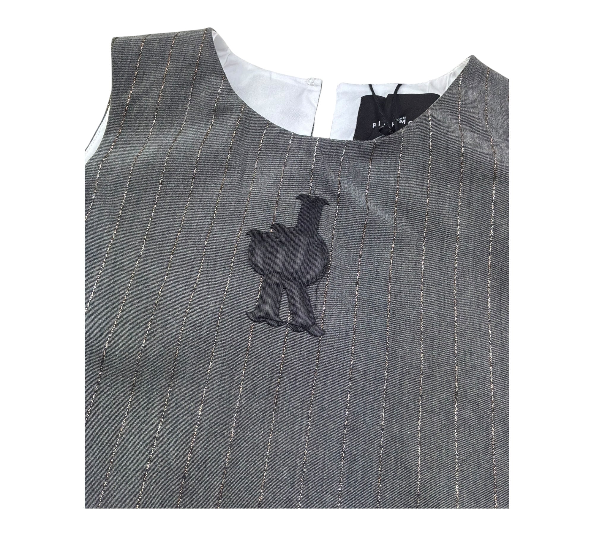 John Richmond Top Giromanica Tinta Unita per Bambina RGP26038TO GRIGIO JOHN RICHMOND 