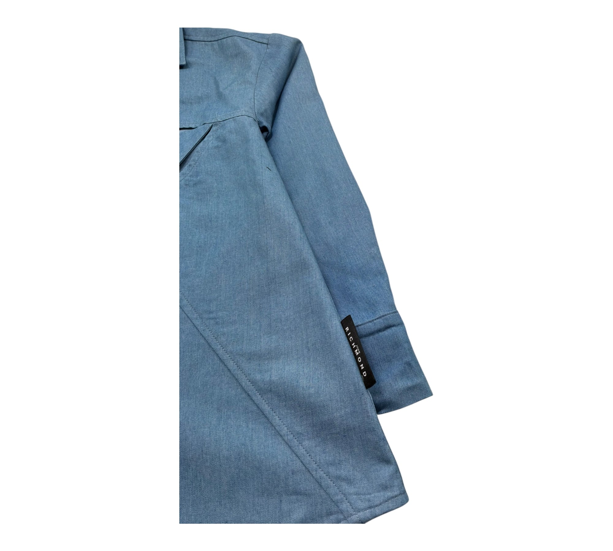 John Richmond Camicia In Denim Tinta Unita Manica Lunga per Bambina RGP26070CA AZZURRO JOHN RICHMOND 