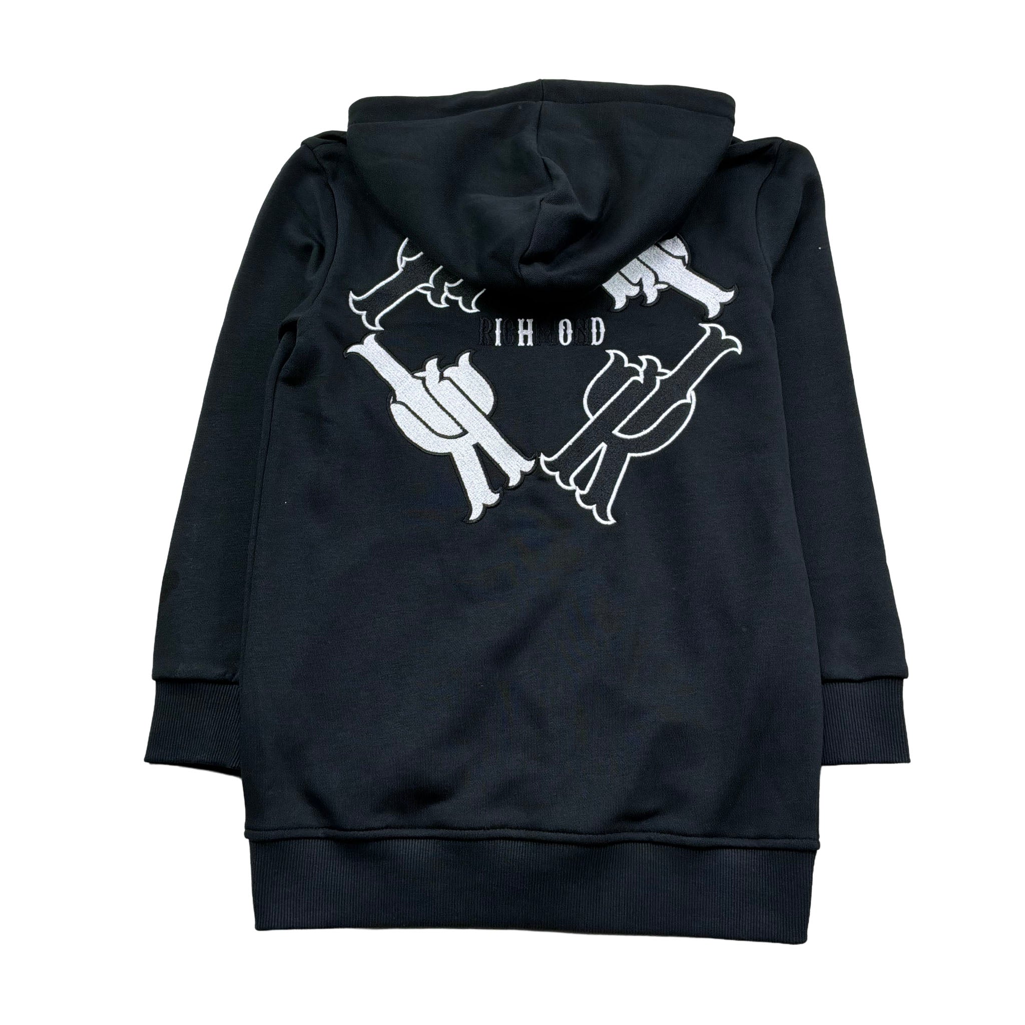 John Richmond Felpa con Zip E Cappuccio Tinta Unita per Bambino RGP26074FE NERO JOHN RICHMOND 