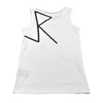 John Richmond Canotta Girocollo Tinta Unita con Borchie per Bambina RGP26099CN BIANCO JOHN RICHMOND 