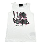 John Richmond Completo 2 Pezzi Canotta Tinta Unita con Stampa-Short per Bambina RGP26120CJ BIANCO JOHN RICHMOND 