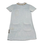 John Richmond Abito Tinta Unita con Colletto E Brillantini per Bambina RGP26187VE AZZURRO JOHN RICHMOND 