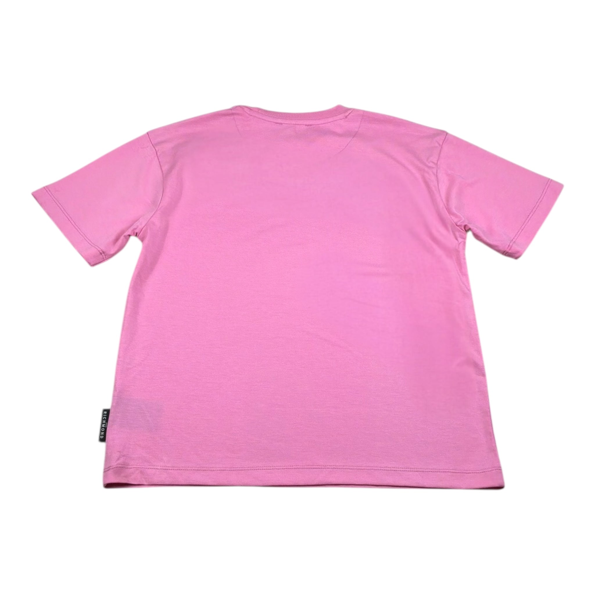 John Richmond T-Shirt Tinta Unita con Brillantini per Bambina RGP26199TS ROSA JOHN RICHMOND 