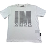 John Richmond T-Shirt Girocollo Tinta Unita con Brillantini per Bambina RGP26207TS BIANCO JOHN RICHMOND 