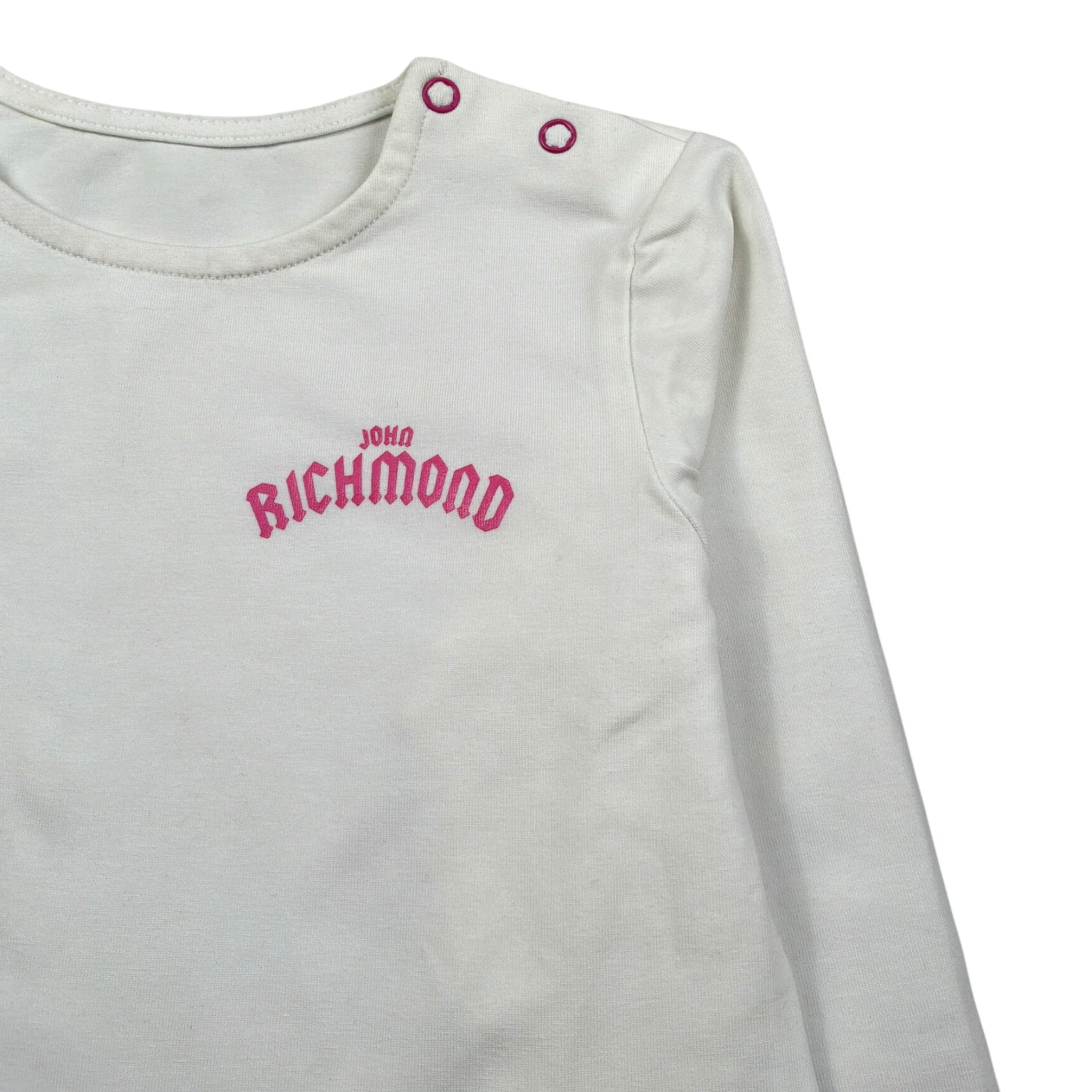 John Richmond Body Manica Lunga tinta unita con Logo Panna per Neonata RIA23096VEN PANNA JOHN RICHMOND 