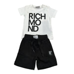 John Richmond Completo 2 Pezzi T-Shirt-Bermuda Bicolore Bianco/Nero per Neonato RIP22020TS BIANCO/NERO JOHN RICHMOND 