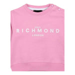 John Richmond Felpa Girocollo Tinta Unita con Stampa per Neonata RIP25003FEN ROSA JOHN RICHMOND 