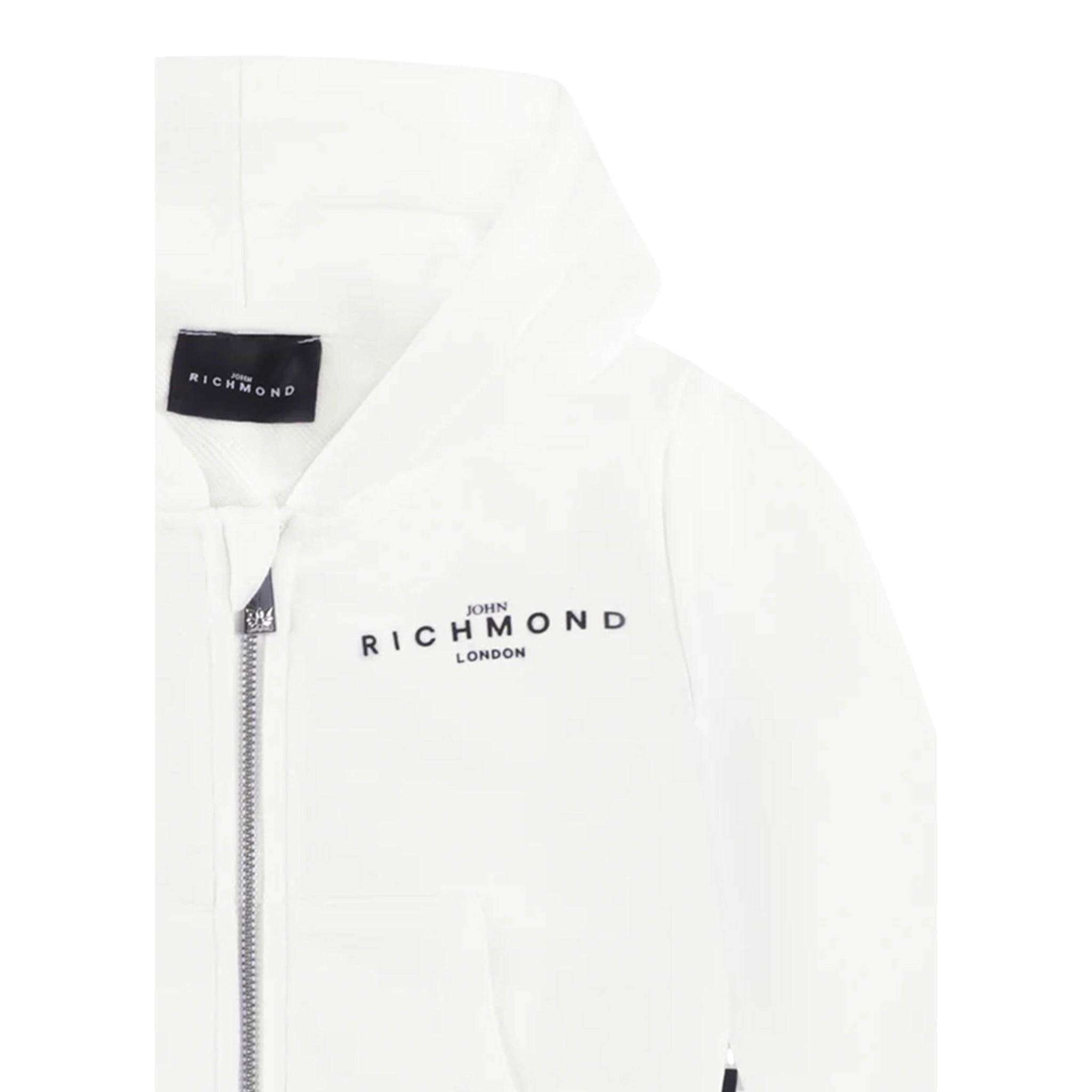 John Richmond Felpa con Zip E Cappuccio Tinta Unita per Neonato RIP25015FE BIANCO JOHN RICHMOND 
