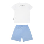 John Richmond Completo 2 Pezzi T-Shirt-Bermuda Bicolore Bianco/Azzurro per Neonato RIP25050CJXX BIANCO/AZZURRO JOHN RICHMOND 