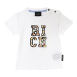 John Richmond T-Shirt Girocollo Tinta Unita con Stampa per Neonato RIP25051TS BIANCO JOHN RICHMOND 