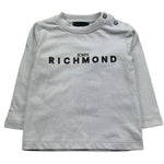 John Richmond Shirt Girocollo Tinta Unita con Logo per Neonato RIP26009TS GRIGIO JOHN RICHMOND 