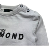 John Richmond Shirt Girocollo Tinta Unita con Logo per Neonato RIP26009TS GRIGIO JOHN RICHMOND 
