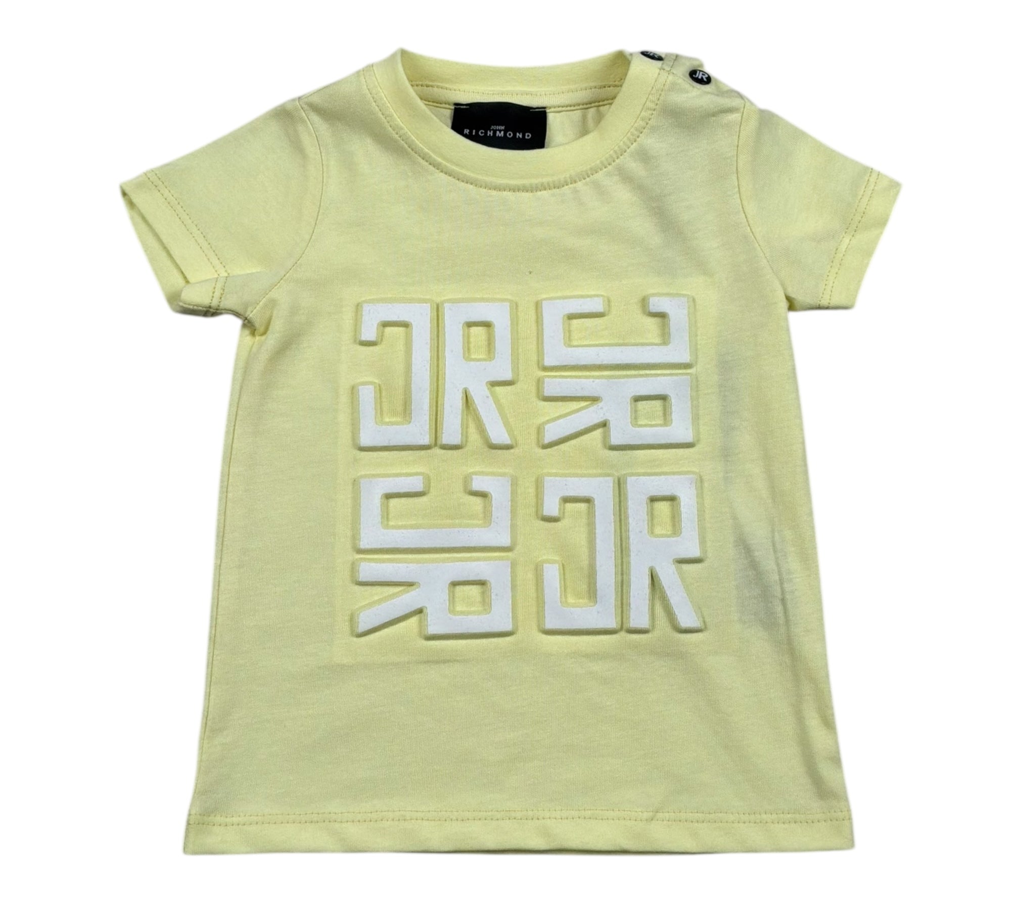 John Richmond T-Shirt Girocollo Tinta Unita con Logo per Neonato RIP26026TSO GIALLO JOHN RICHMOND 