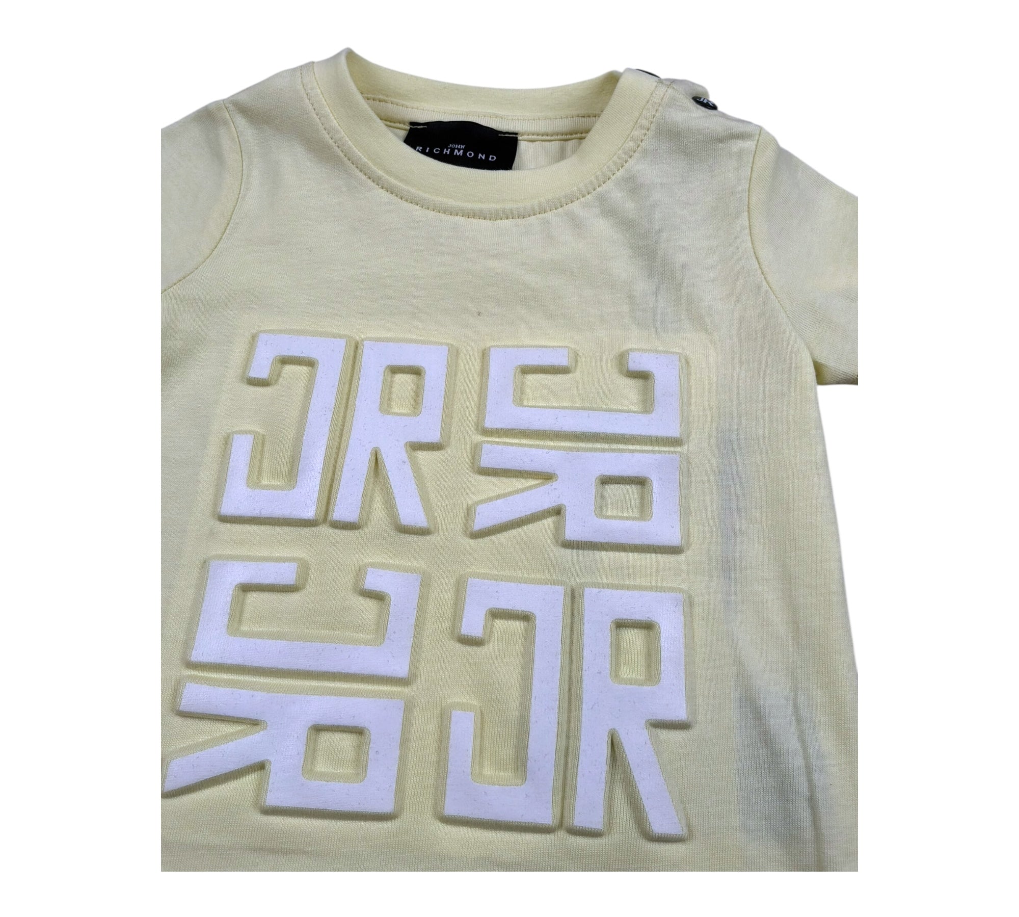 John Richmond T-Shirt Girocollo Tinta Unita con Logo per Neonato RIP26026TSO GIALLO JOHN RICHMOND 