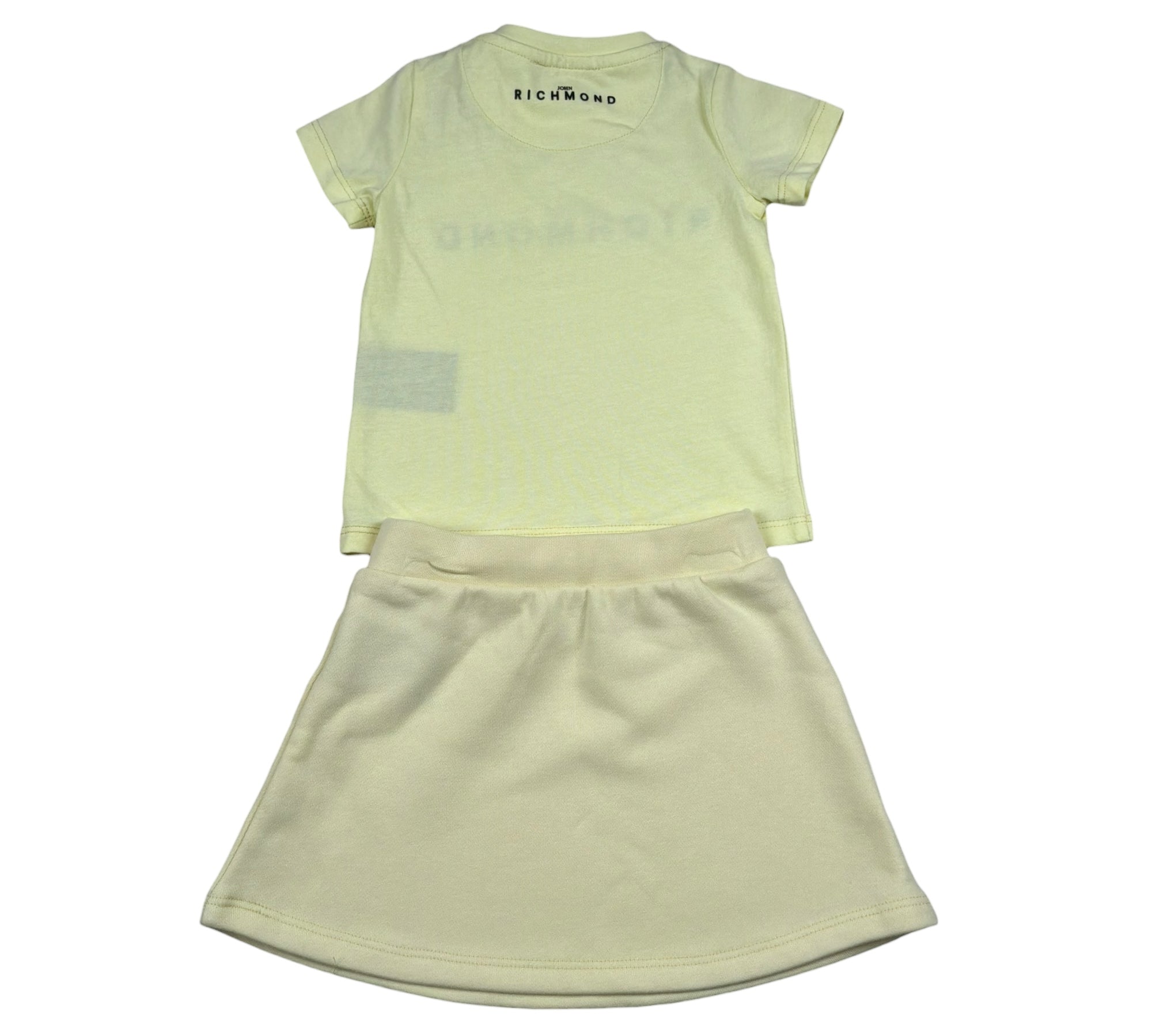 John Richmond Completo 2 Pezzi T-Shirt-Gonna Tinta Unita per Neonato RIP26043CJ GIALLO JOHN RICHMOND 