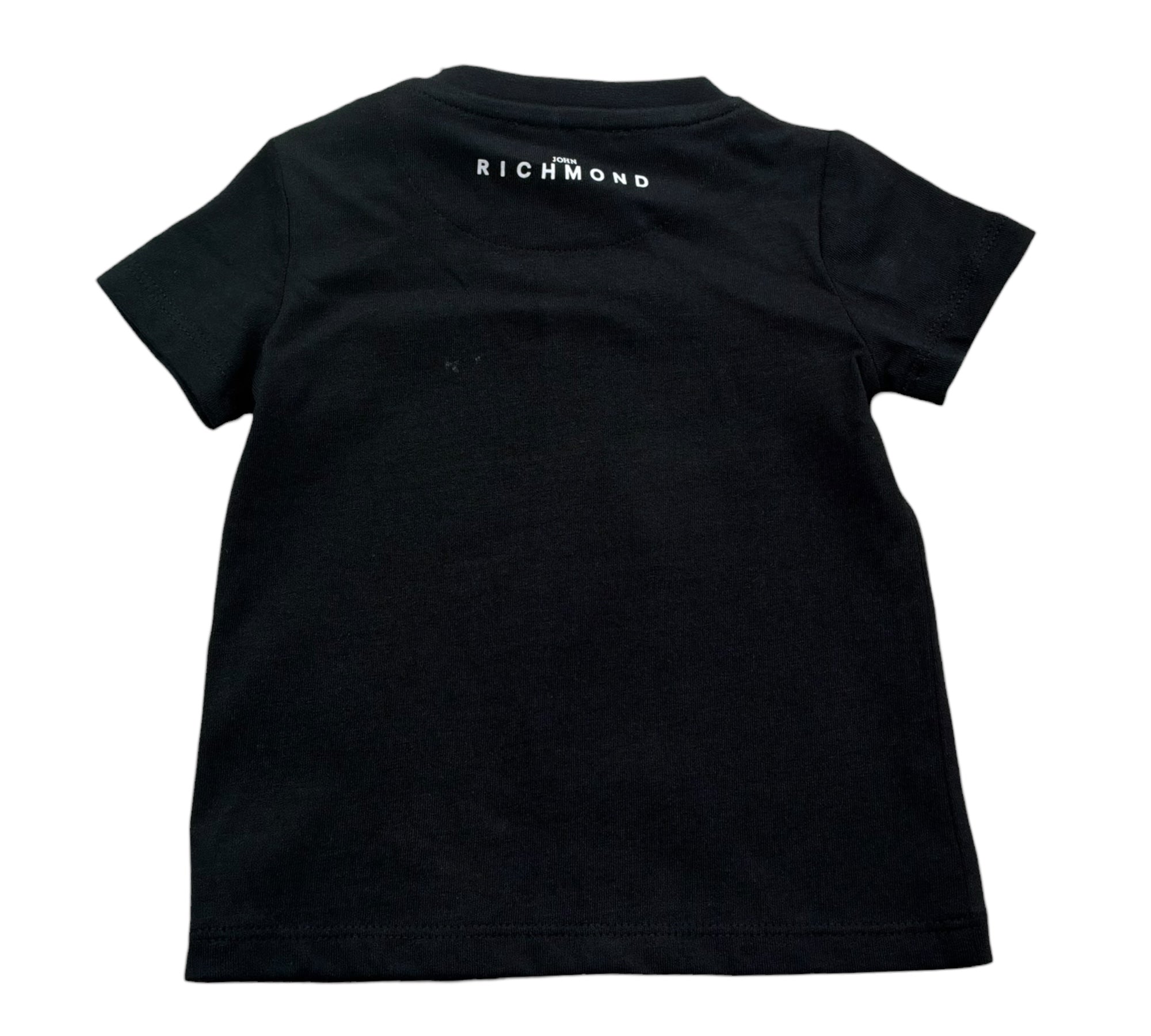 John Richmond T-Shirt Girocollo Tinta Unita con Stampa per Neonato RIP26055TS NERO JOHN RICHMOND 