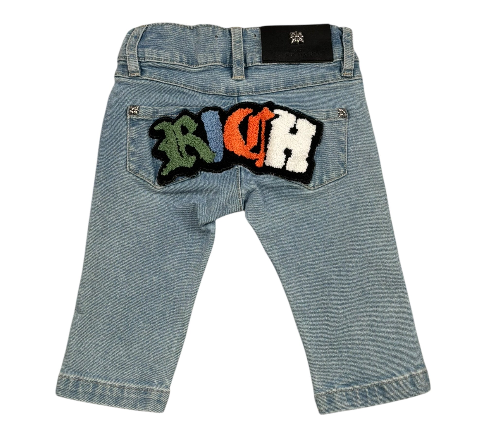 John Richmond Jeans Tinta Unita con Girovita Regolabile per Neonata RIP26106JE AZZURRO JOHN RICHMOND 