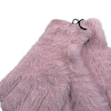 guanti tinta unita con logo GUAA ROSA JUICY COUTURE 