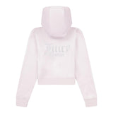 Juicy Couture Felpa Tinta Unita con Zip E Cappuccio per Bambina JBX6358 ROSA JUICY COUTURE 