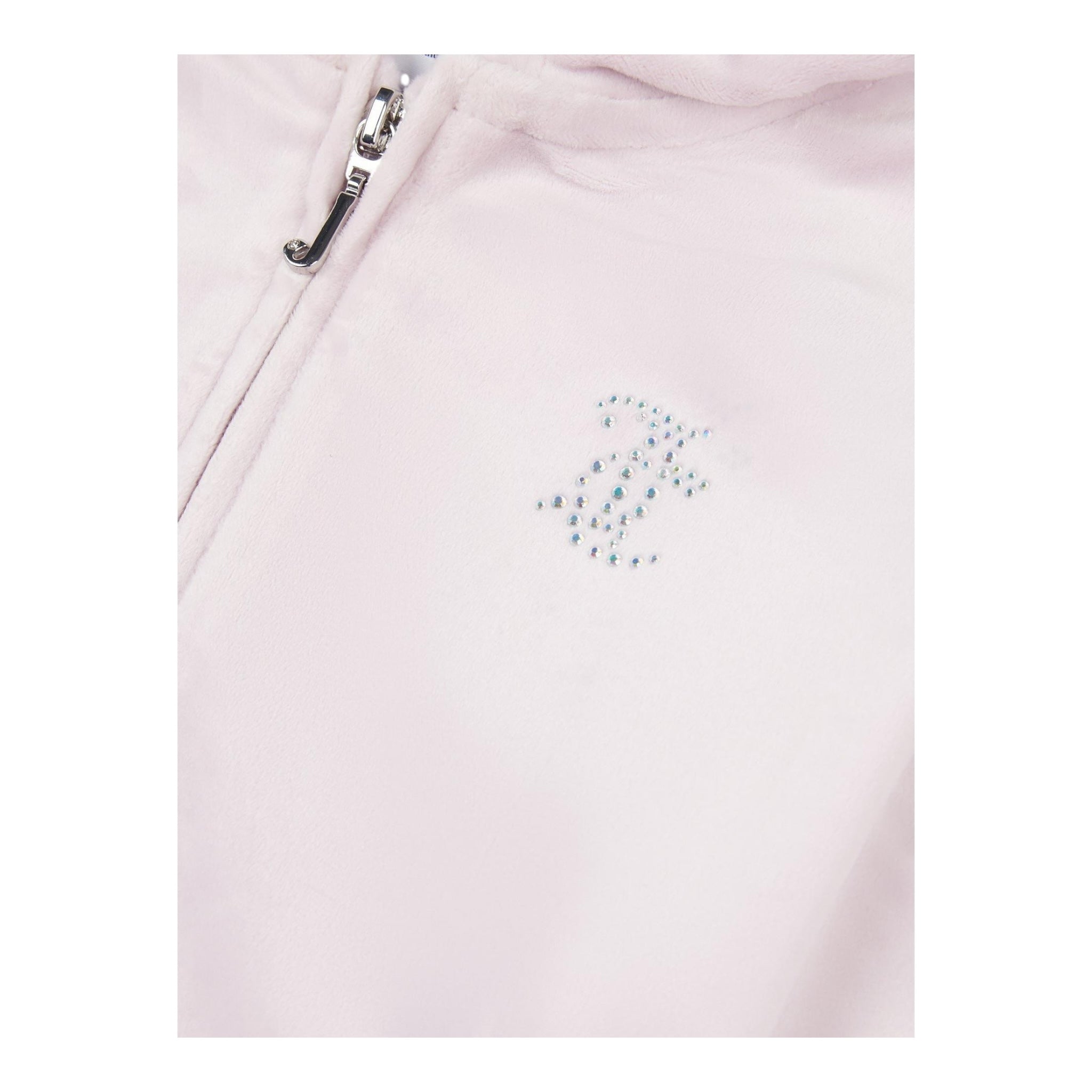 Juicy Couture Felpa Tinta Unita con Zip E Cappuccio per Bambina JBX6358 ROSA JUICY COUTURE 