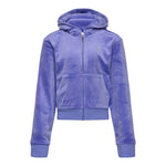 Juicy Couture Felpa Tinta Unita con Zip E Cappuccio per Bambina JBX6358 VIOLA JUICY COUTURE 