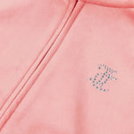 Juicy Couture Felpa Tinta Unita In Velluto con Zip per Bambina JBX6507 ROSA JUICY COUTURE 
