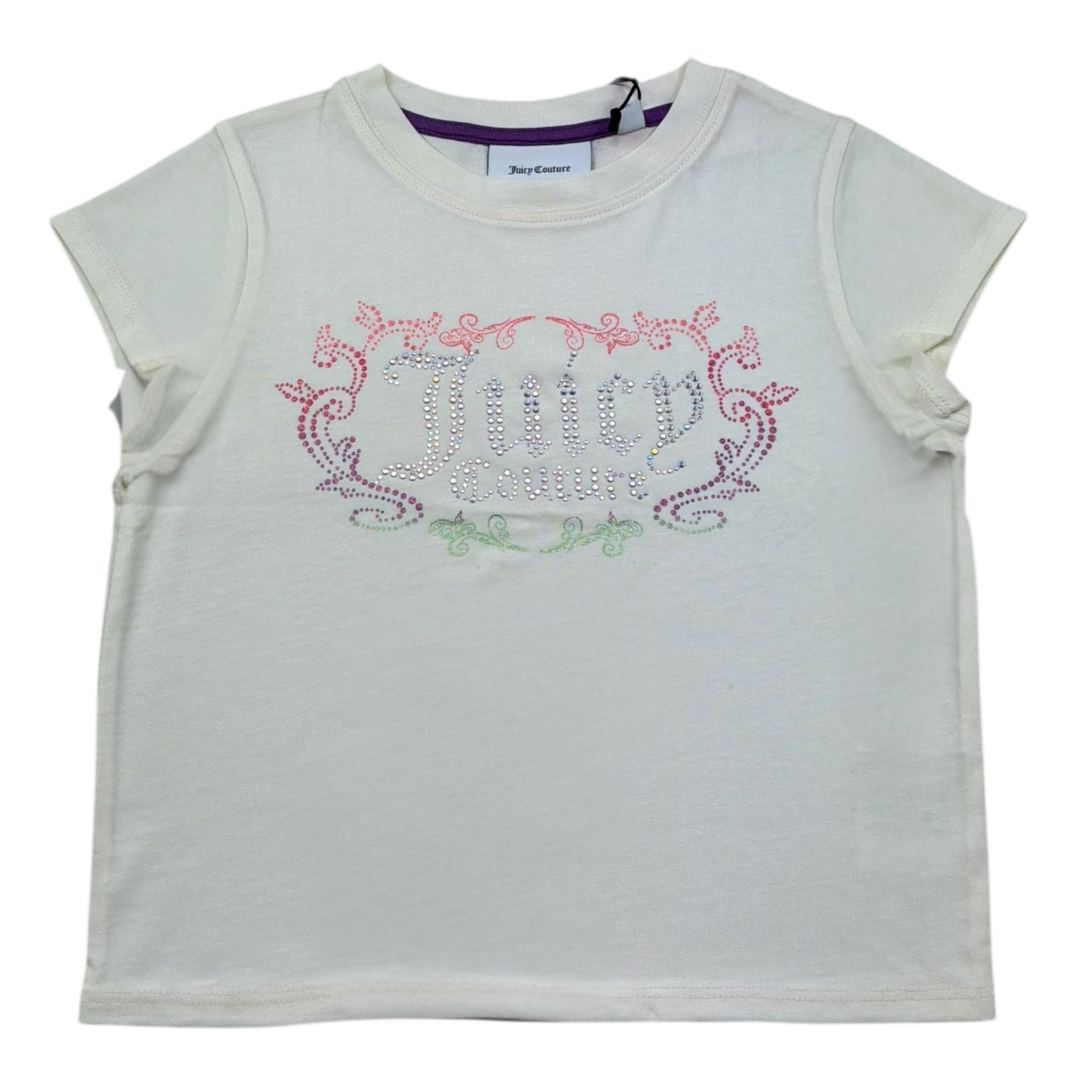 Juicy Couture Completo 2 Pezzi T-Shirt-Short Bicolore per Bambina JBX6511X VIOLA/PANNA JUICY COUTURE 