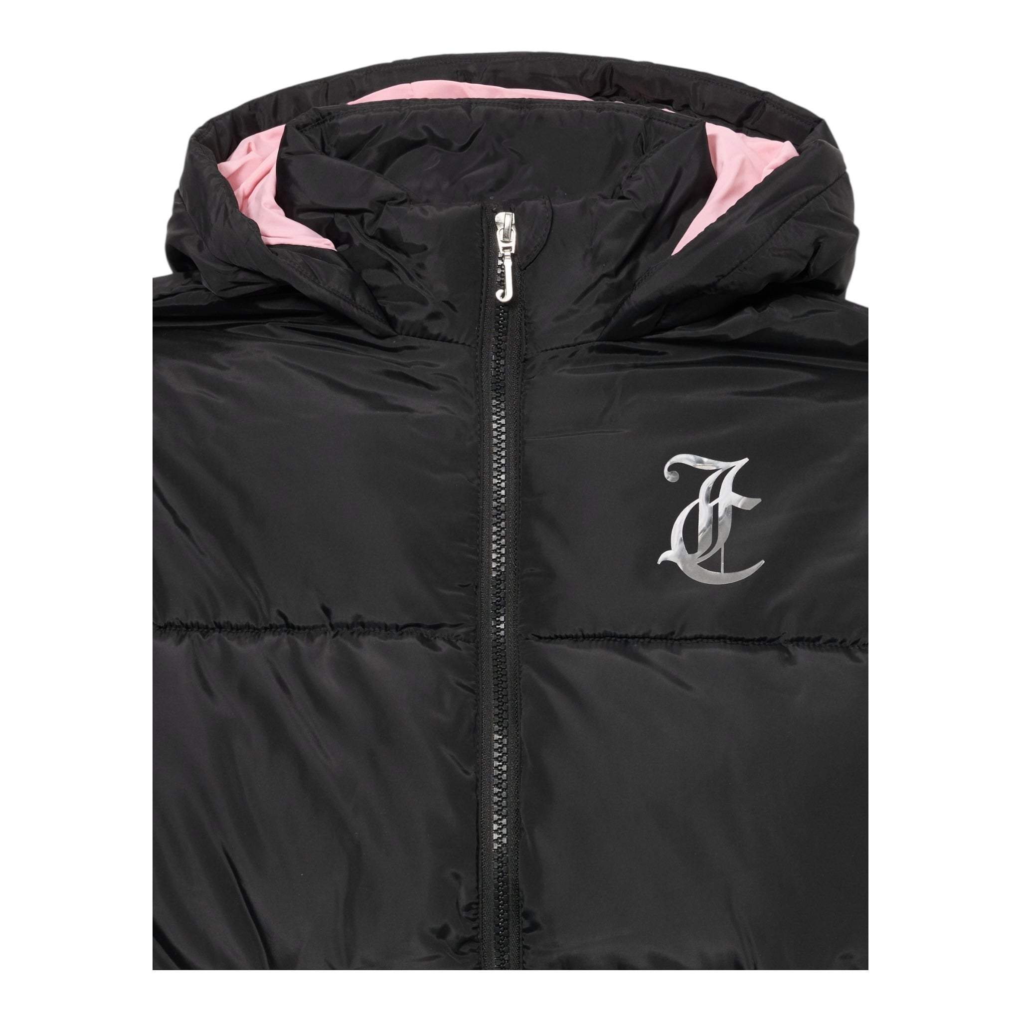 Juicy Couture Giubbino Tinta Unita con Zip E Cappuccio per Bambina JBX6625 NERO JUICY COUTURE 
