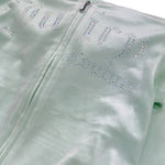 Juicy Couture Felpa Tinta Unita con Zip E Cappuccio per Bambina JBX6685 VERDE ACQUA JUICY COUTURE 