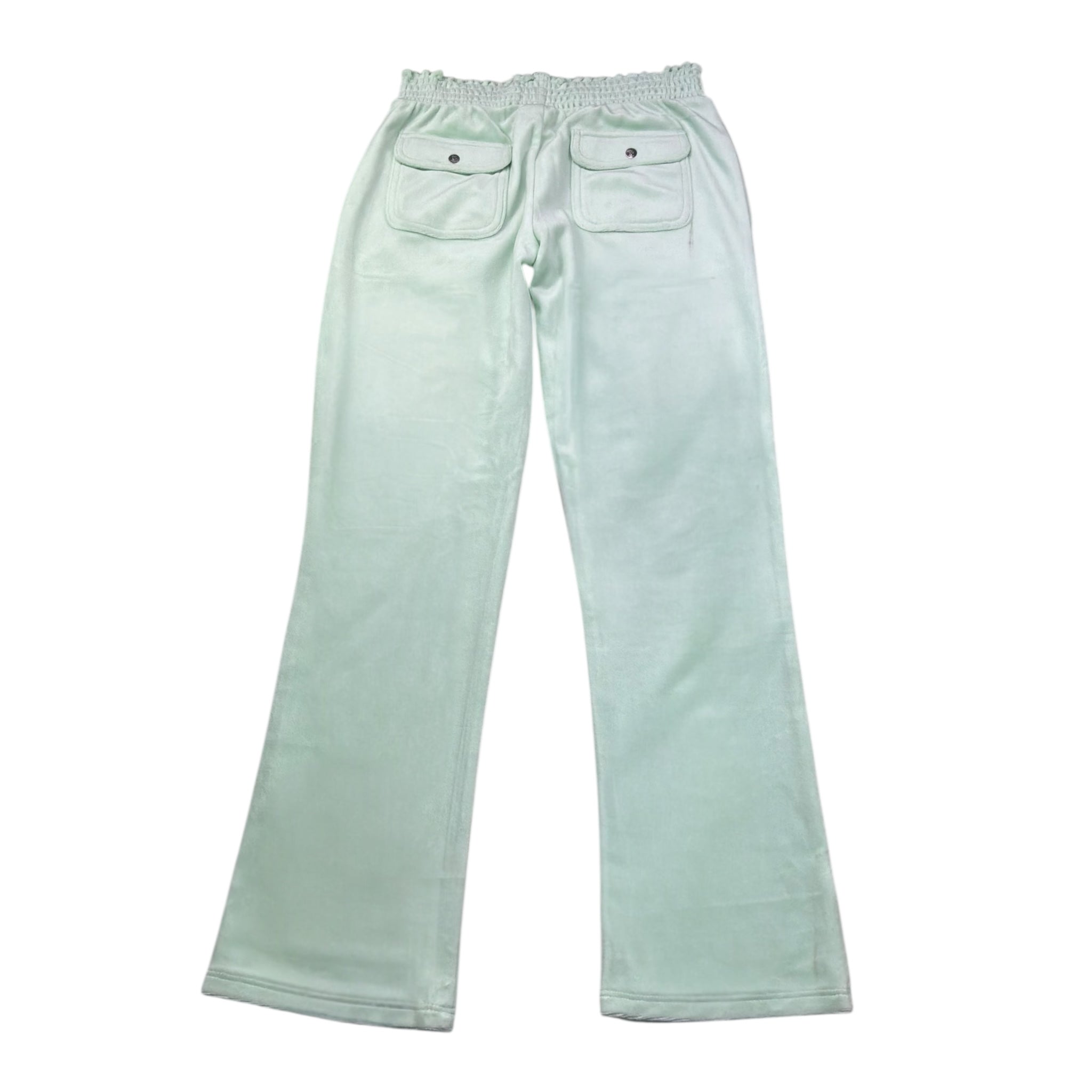 Juicy Couture Pantalone In Velluto Tinta Unita per Bambina JBX6686 VERDE ACQUA JUICY COUTURE 