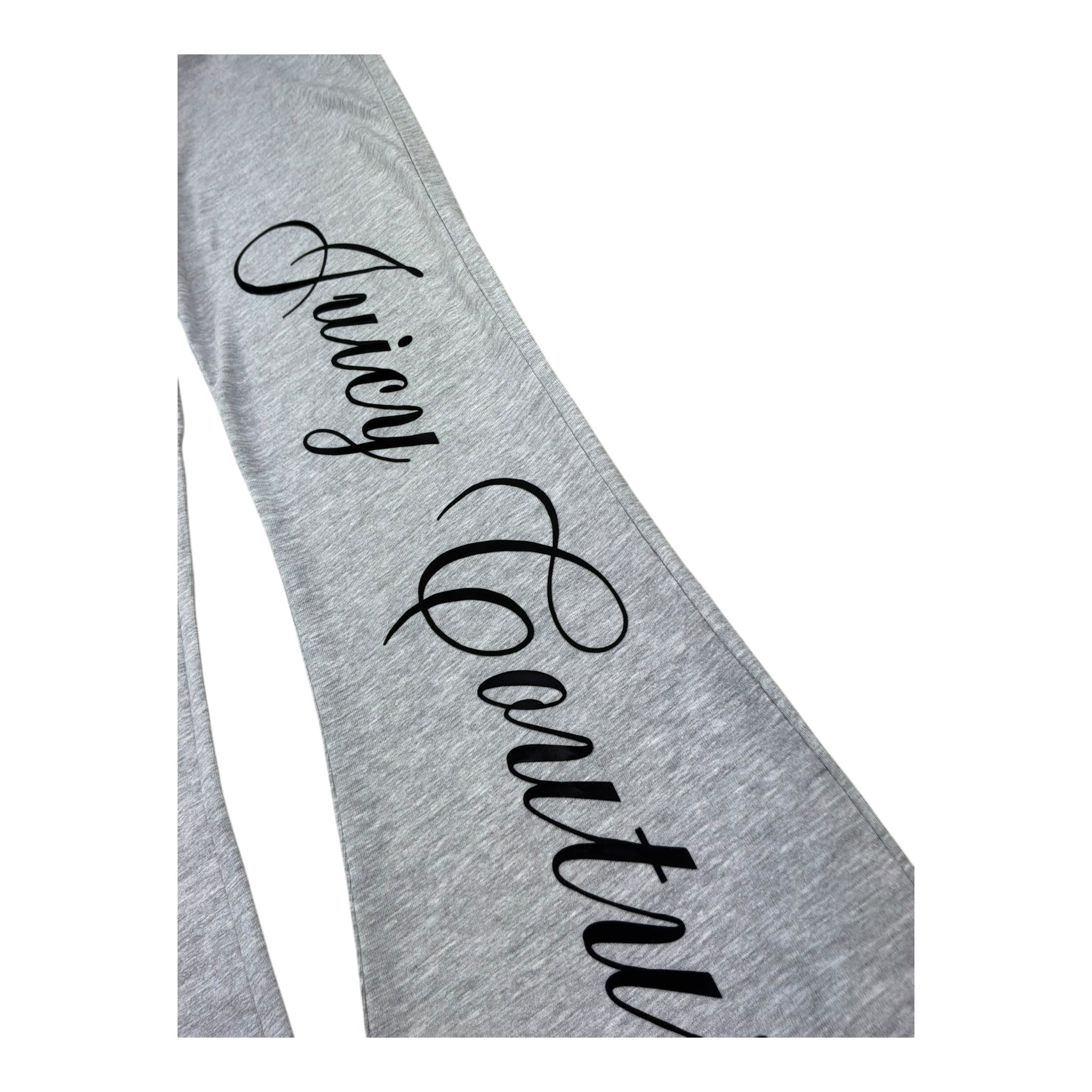 Juicy Couture Pantalone Tinta Unita Modello A Zampa con Stampa per Bambina JBX6689 GRIGIO JUICY COUTURE 