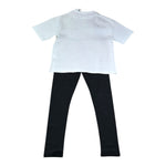 Juicy Couture Completo 2 Pezzi T-Shirt-Leggins Bicolore per Bambina JBX6702 BIANCO/NERO JUICY COUTURE 