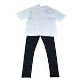 Juicy Couture Completo 2 Pezzi T-Shirt-Leggins Bicolore per Bambina JBX6702 BIANCO/NERO JUICY COUTURE 