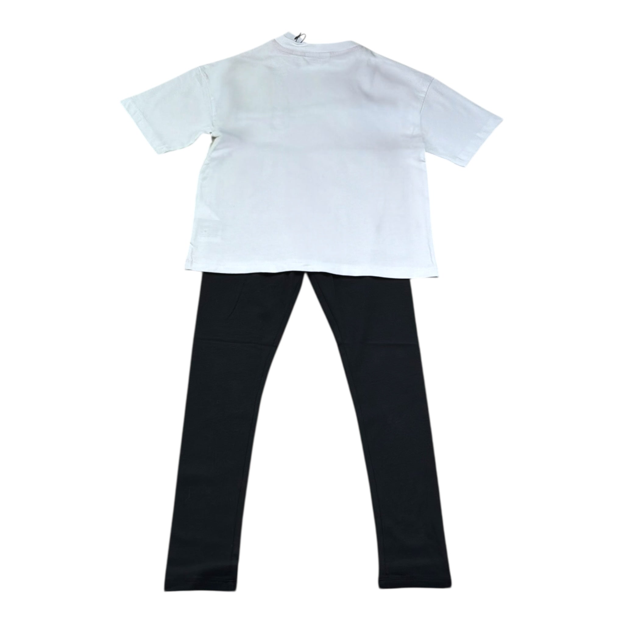 Juicy Couture Completo 2 Pezzi T-Shirt-Leggins Bicolore per Bambina JBX6702 BIANCO/NERO JUICY COUTURE 