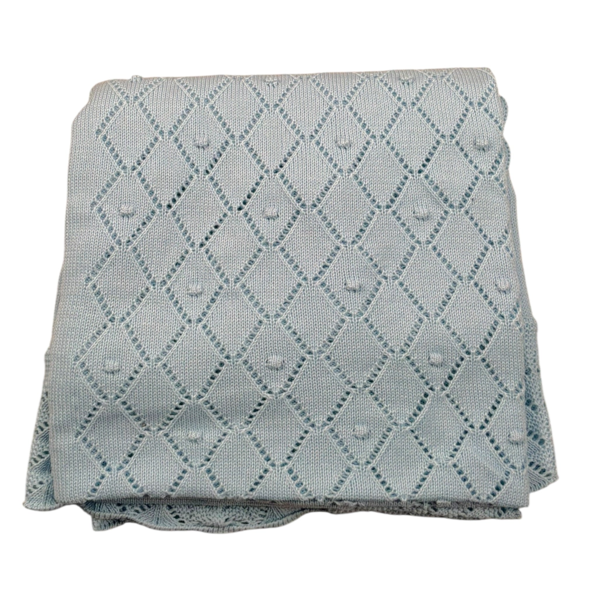 Juliana Coperta tinta unita con Fiocco Azzurro per Neonata 25011 AZZURRO JULIANA 