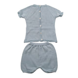 Juliana Completo 2 Pezzi T-Shirt Maglia-Culotte per Neonata 25070 AZZURRO JULIANA 