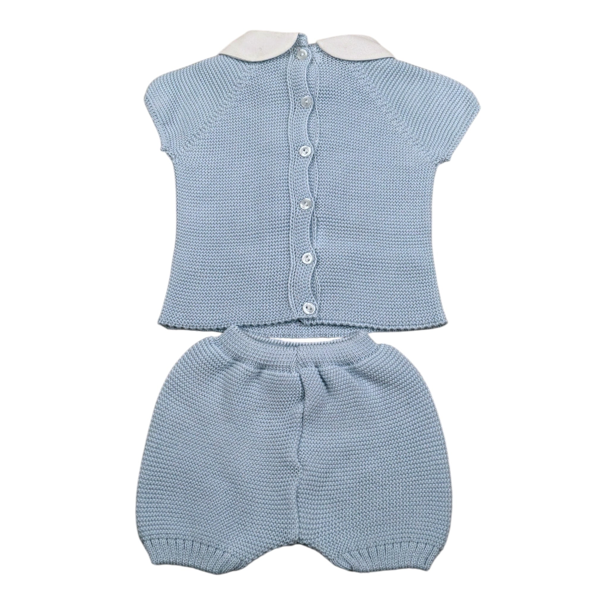 Juliana Completo 2 Pezzi T-Shirt-Culotte Tinta Unita per Neonato 25074 AZZURRO JULIANA 