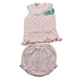 Juliana Completo 2 Pezzi Maglia-Culotte Tinta Unita per Neonata 25075 ROSA JULIANA 