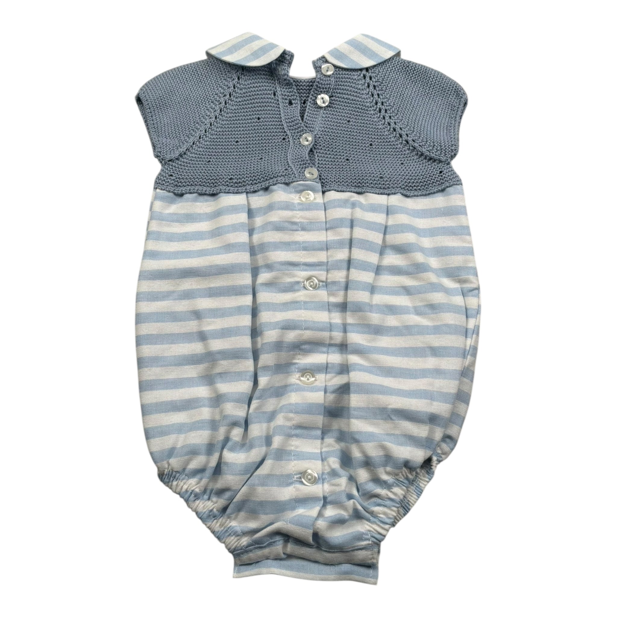 Juliana Pagliaccetto Mezza Manica Fantasia A Righe per Neonato 25169 AZZURRO POLVERE JULIANA 