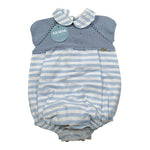 Juliana Pagliaccetto Mezza Manica Fantasia A Righe Azzurro Polvere per Neonato 25169X AZZURRO POLVERE JULIANA 