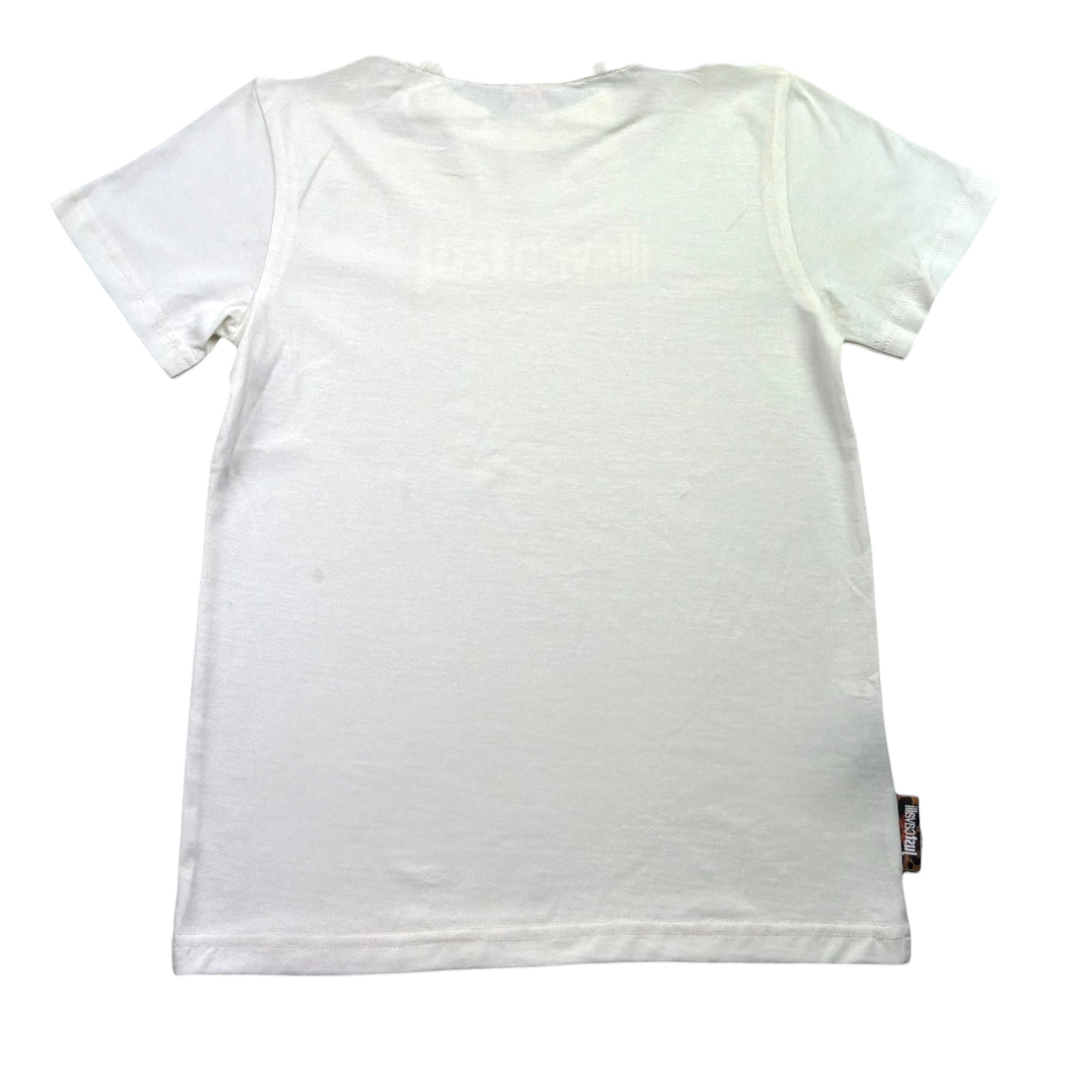 Just Cavalli T-Shirt Tinta Unita con Logo per Bambino JBP26001TS PANNA JUST CAVALLI 