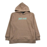 Just Cavalli Felpa Chiusa con Cappuccio Tinta Unita con Stampa per Bambino JBP26011FE MARRONE JUST CAVALLI 