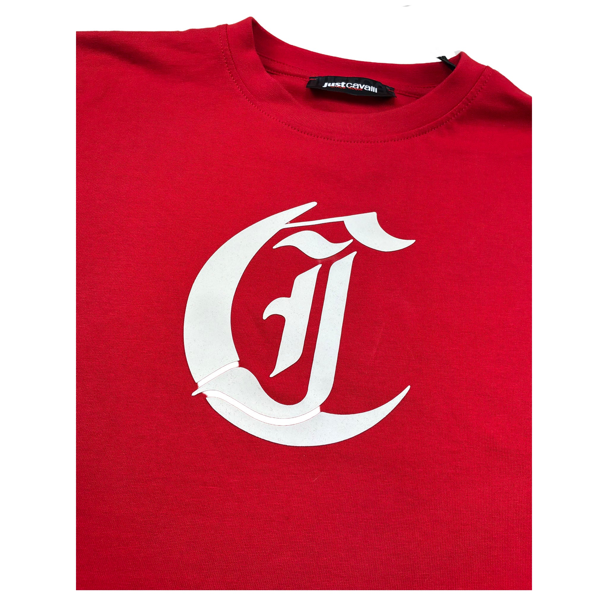 Just Cavalli T-Shirt Girocollo Tinta Unita con Stampa per Bambino JBP26014TS ROSSO JUST CAVALLI 
