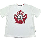 Just Cavalli T-Shirt Girocollo Tinta Unita con Stampa In Contrasto per Bambino JBP26035TS BIANCO JUST CAVALLI 
